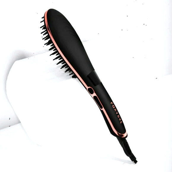 FoxyRae Rose Gold Straightening Brush - Picture 2 of 12